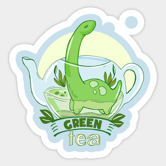 Green Tea Sticker by ThaisMelo